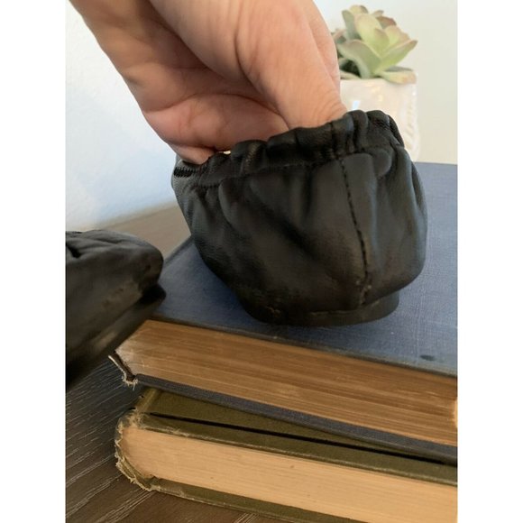 Tory Burch Minnie Travel Ballet Flats size 7 Logo designer leather slip on shoe - Picture 7 of 10